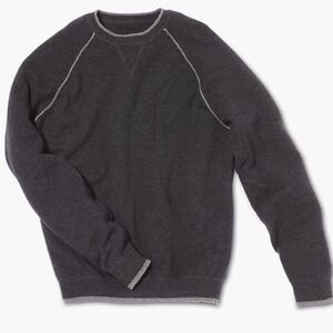 Hammacher Schlemmer men’s washable cashmere sweatshirt sweater gray sz S